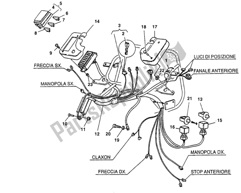 All parts for the Wiring Harness of the Ducati Supersport 900 SS USA 1998